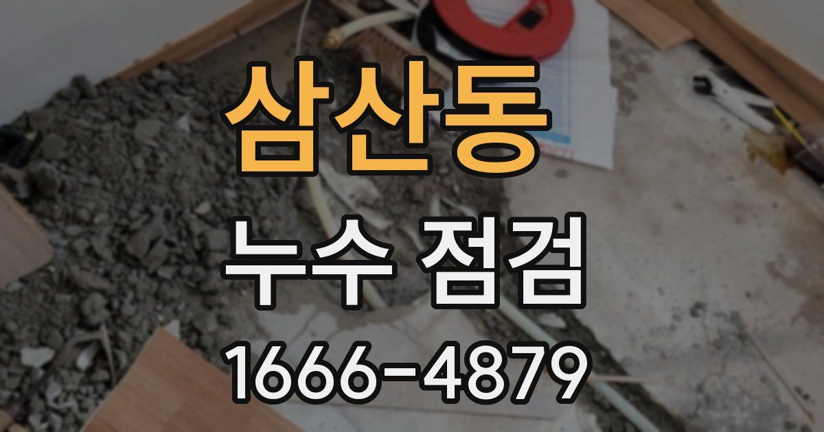 삼산동 누수 점검