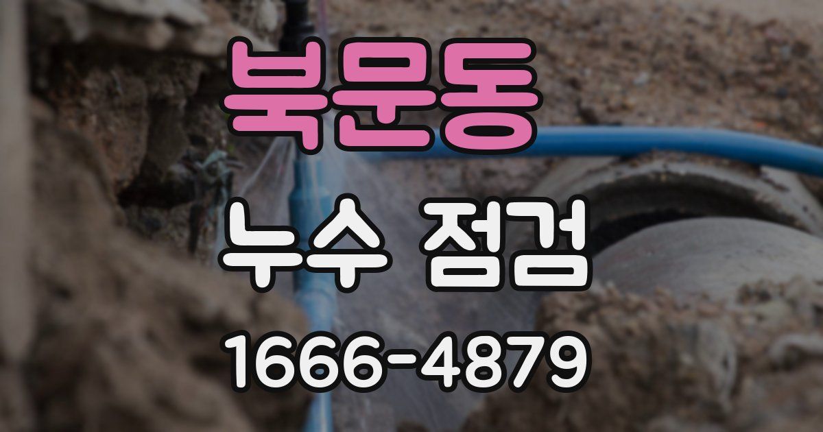 북문동 누수 점검