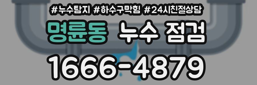 명륜동 누수 점검
