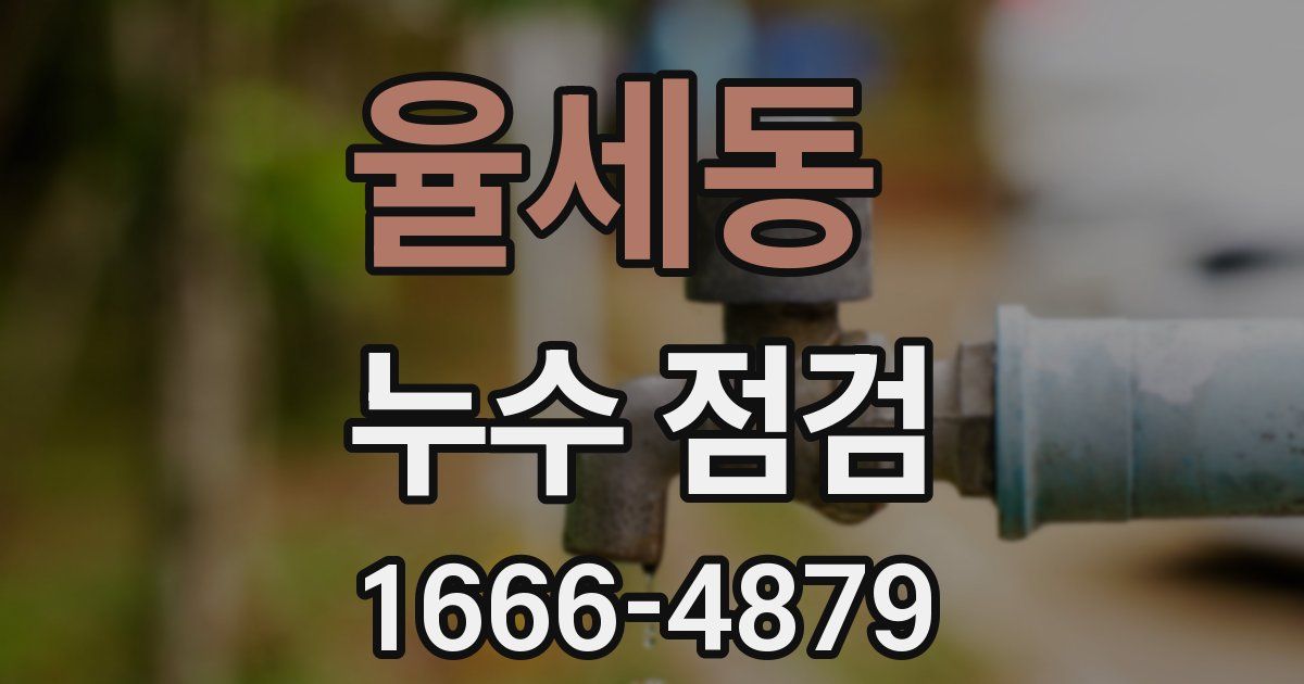 율세동 누수 점검