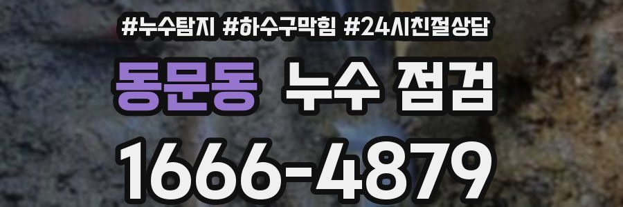 동문동 누수 점검