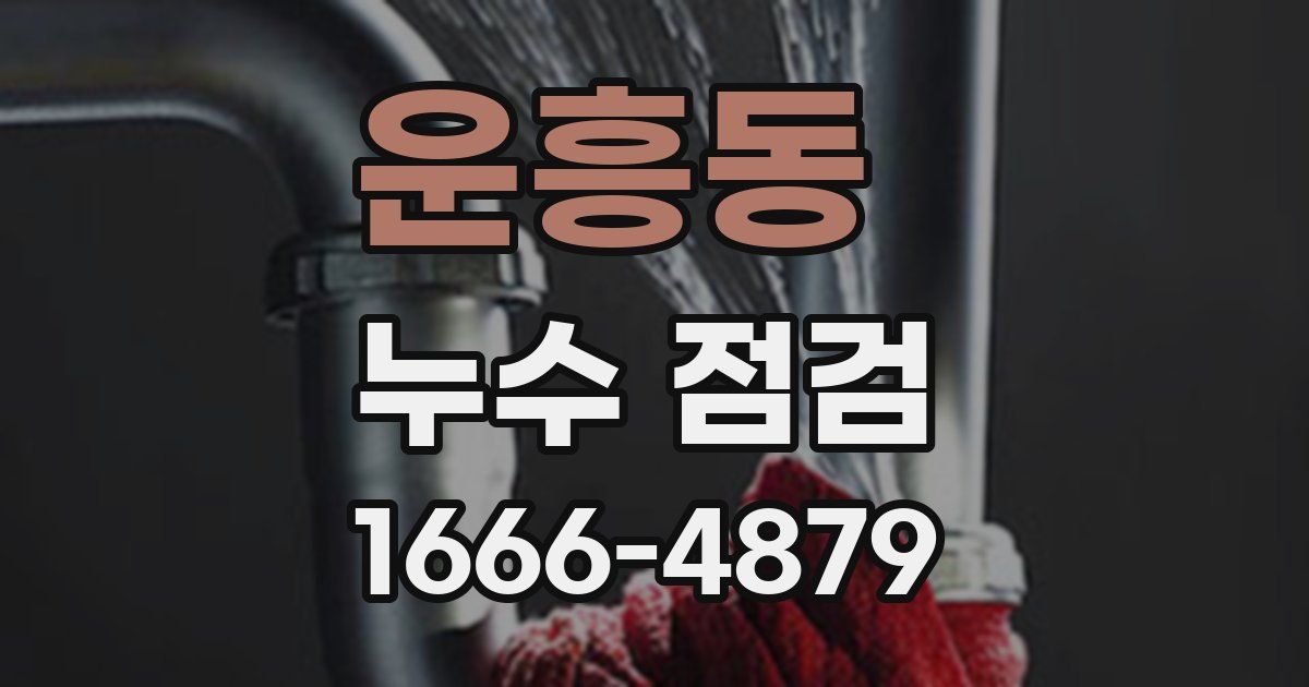 운흥동 누수 점검