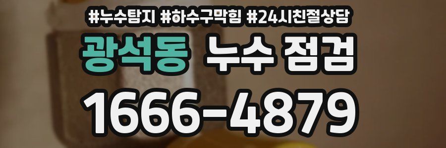 광석동 누수 점검