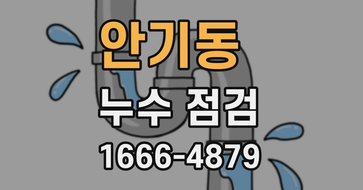 안기동 누수 점검