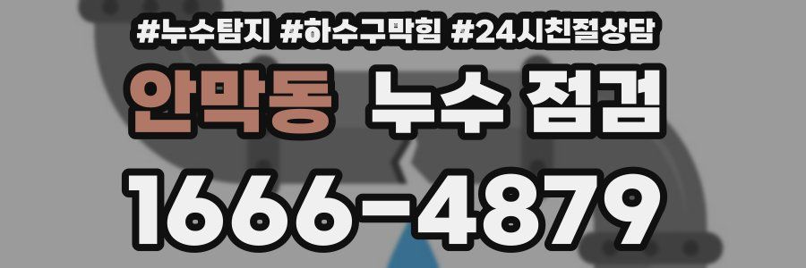 안막동 누수 점검