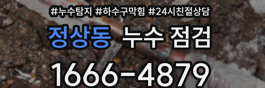 정상동 누수 점검