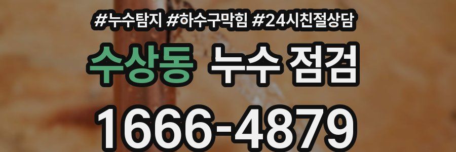 수상동 누수 점검
