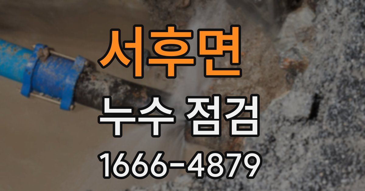 서후면 누수 점검