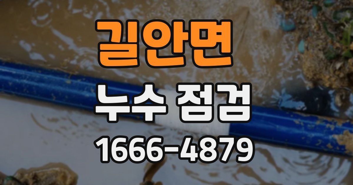 길안면 누수 점검