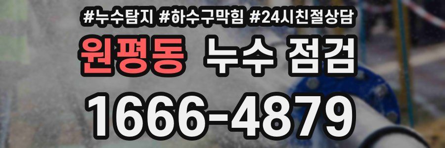원평동 누수 점검