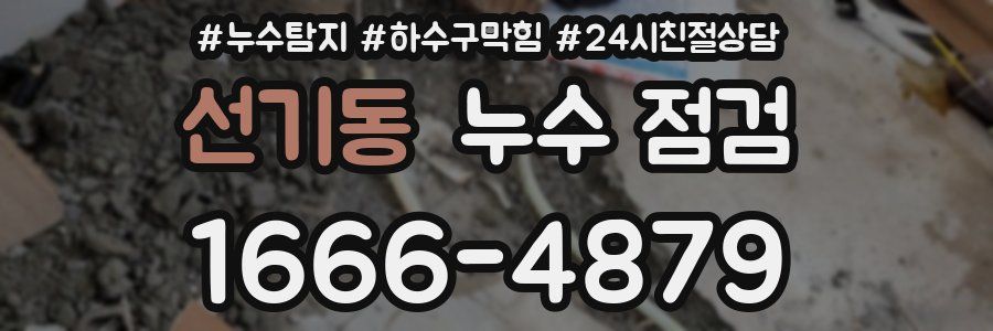 선기동 누수 점검