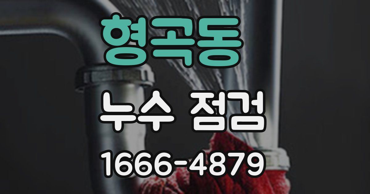 형곡동 누수 점검