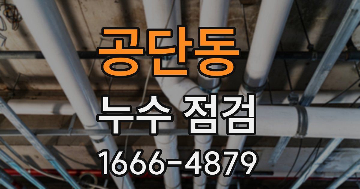 공단동 누수 점검