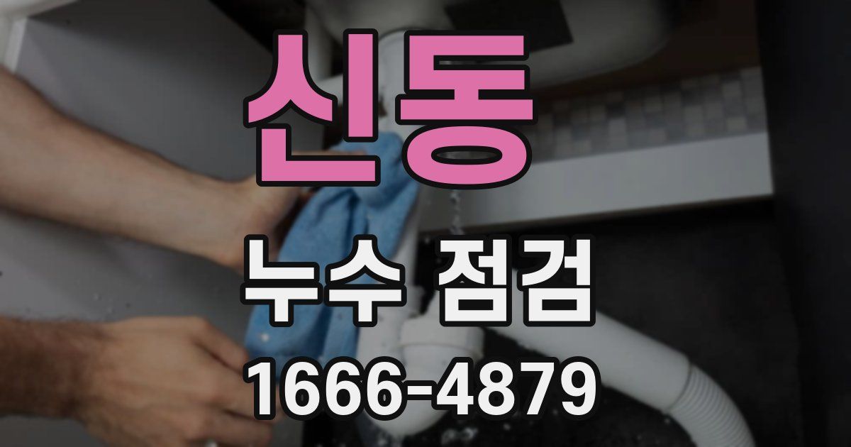 신동 누수 점검