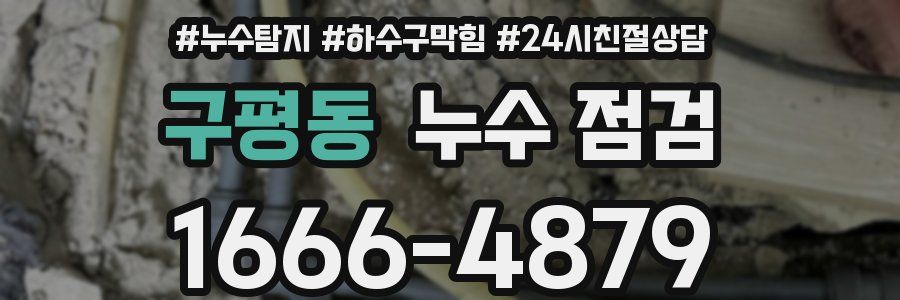 구평동 누수 점검
