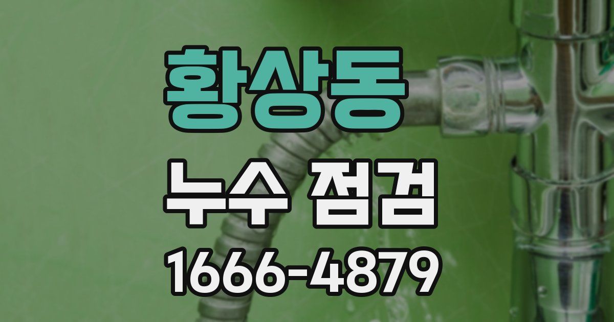 황상동 누수 점검