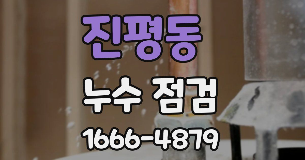 진평동 누수 점검