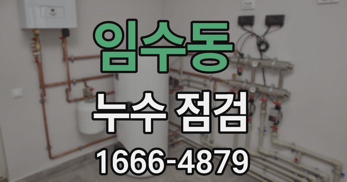 임수동 누수 점검