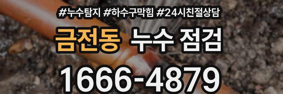 금전동 누수 점검