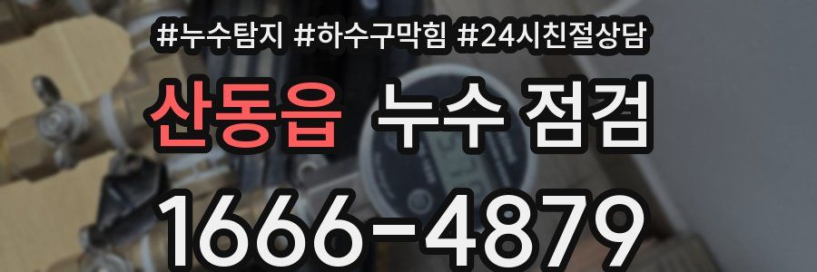 산동읍 누수 점검