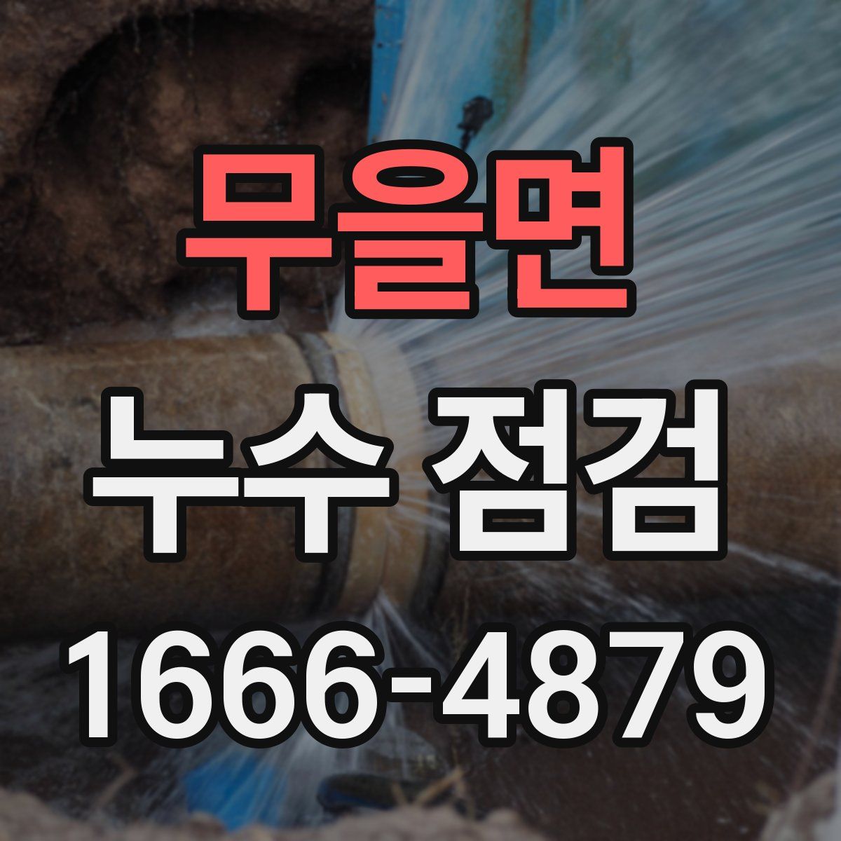 무을면 누수 점검
