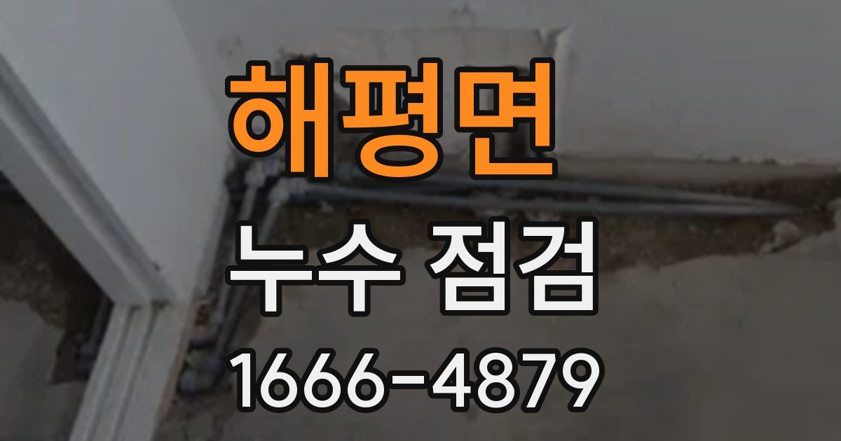 해평면 누수 점검