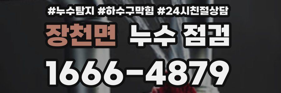 장천면 누수 점검