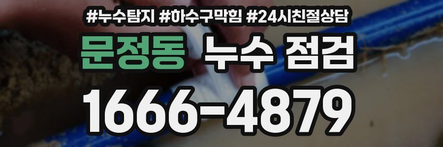 문정동 누수 점검