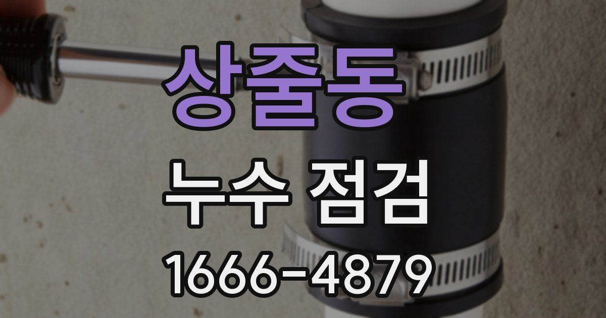 상줄동 누수 점검