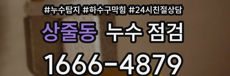 상줄동 누수 점검