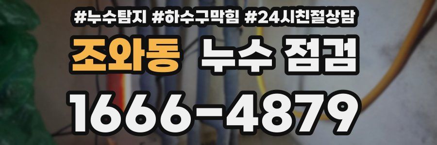 조와동 누수 점검