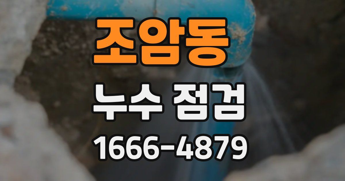 조암동 누수 점검