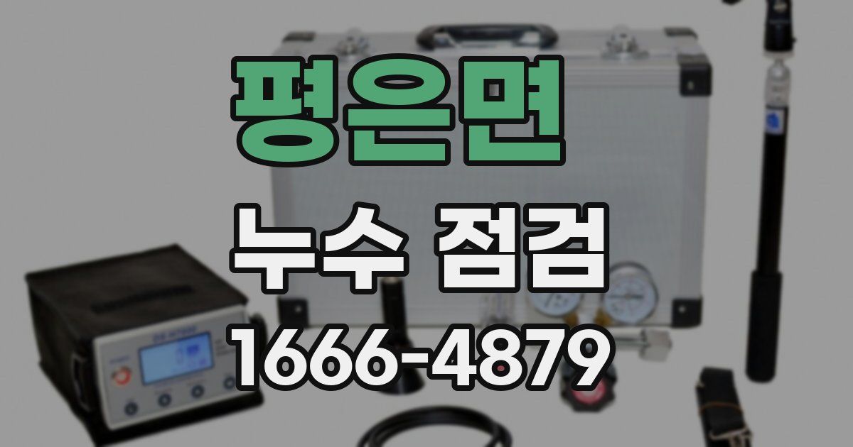 평은면 누수 점검