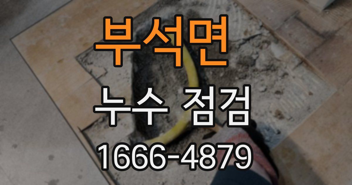 부석면 누수 점검