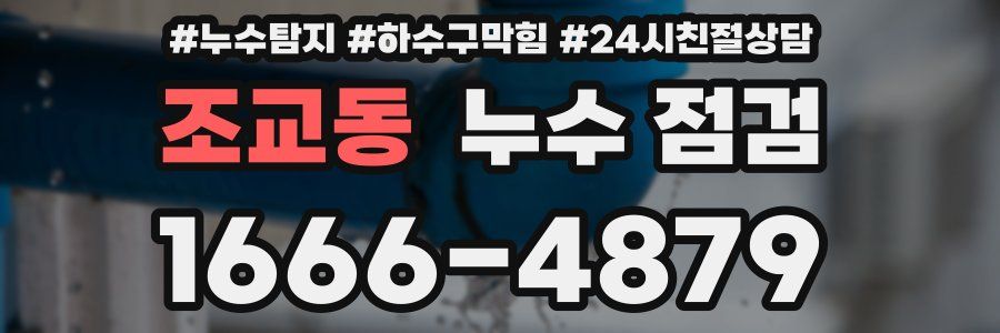 조교동 누수 점검