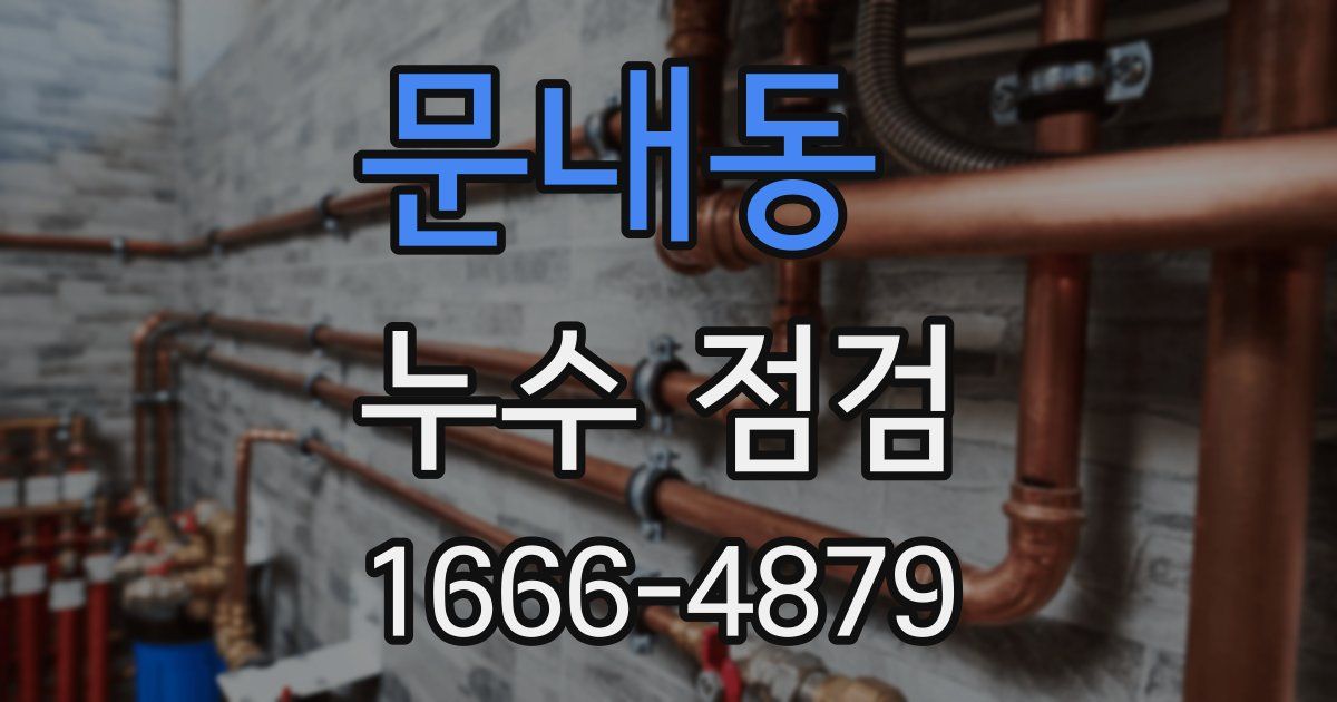 문내동 누수 점검