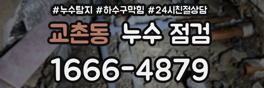 교촌동 누수 점검