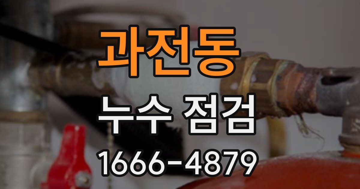 과전동 누수 점검