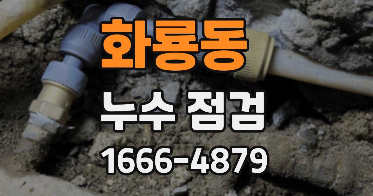 화룡동 누수 점검
