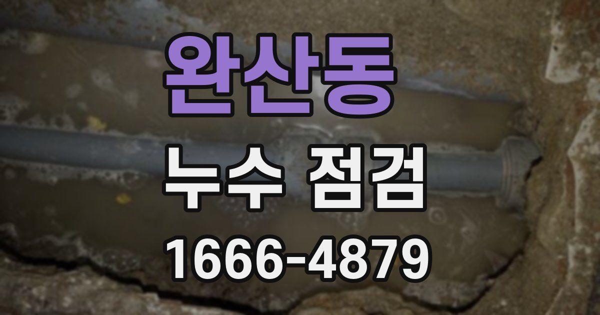 완산동 누수 점검