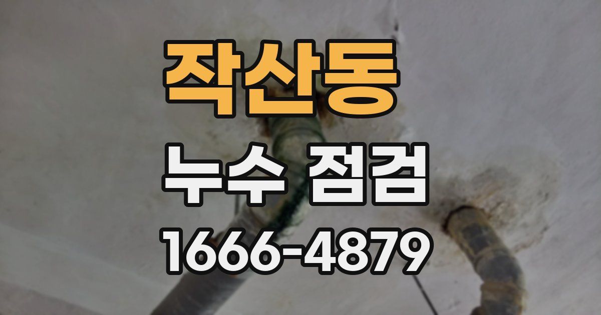 작산동 누수 점검