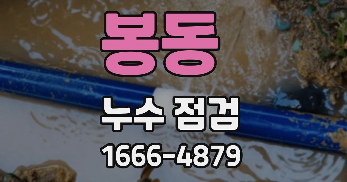 봉동 누수 점검