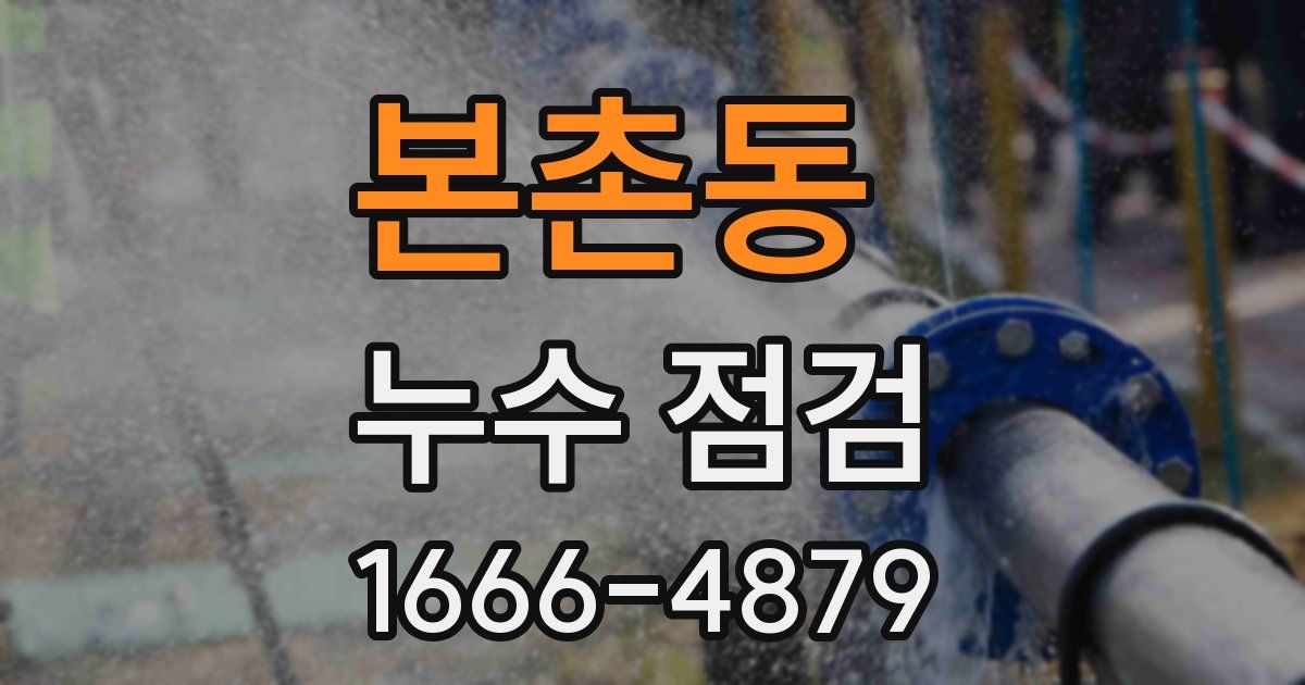본촌동 누수 점검