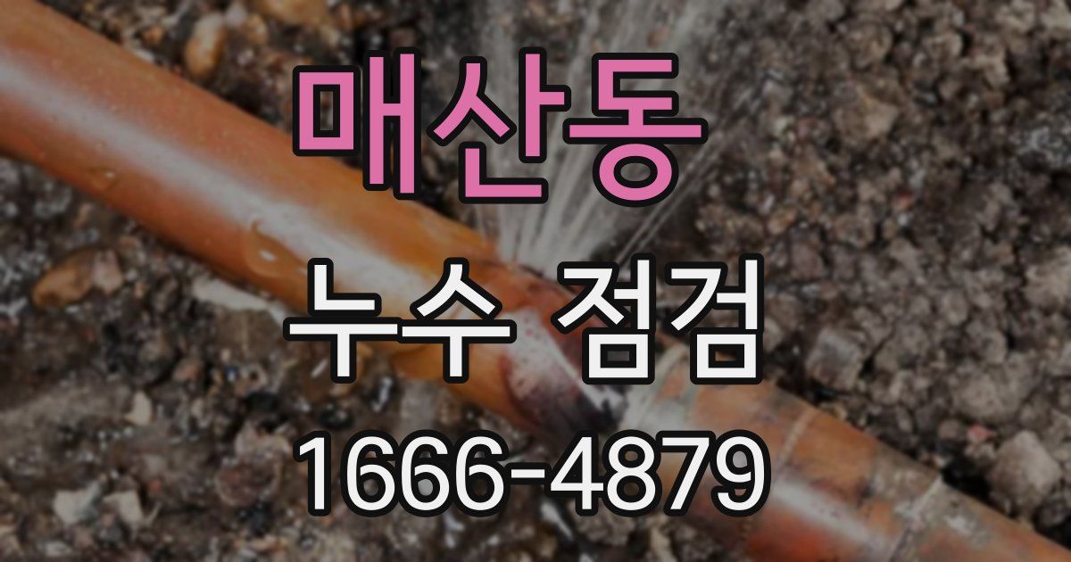 매산동 누수 점검