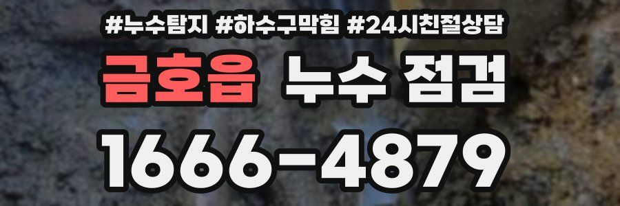 금호읍 누수 점검