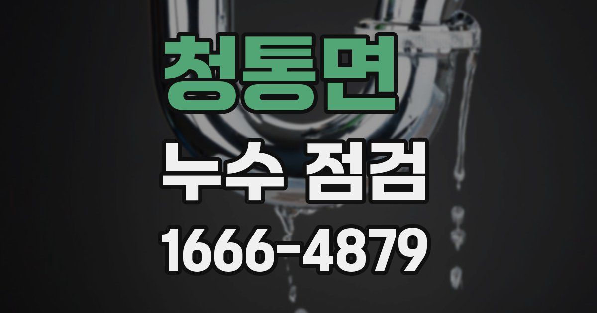 청통면 누수 점검