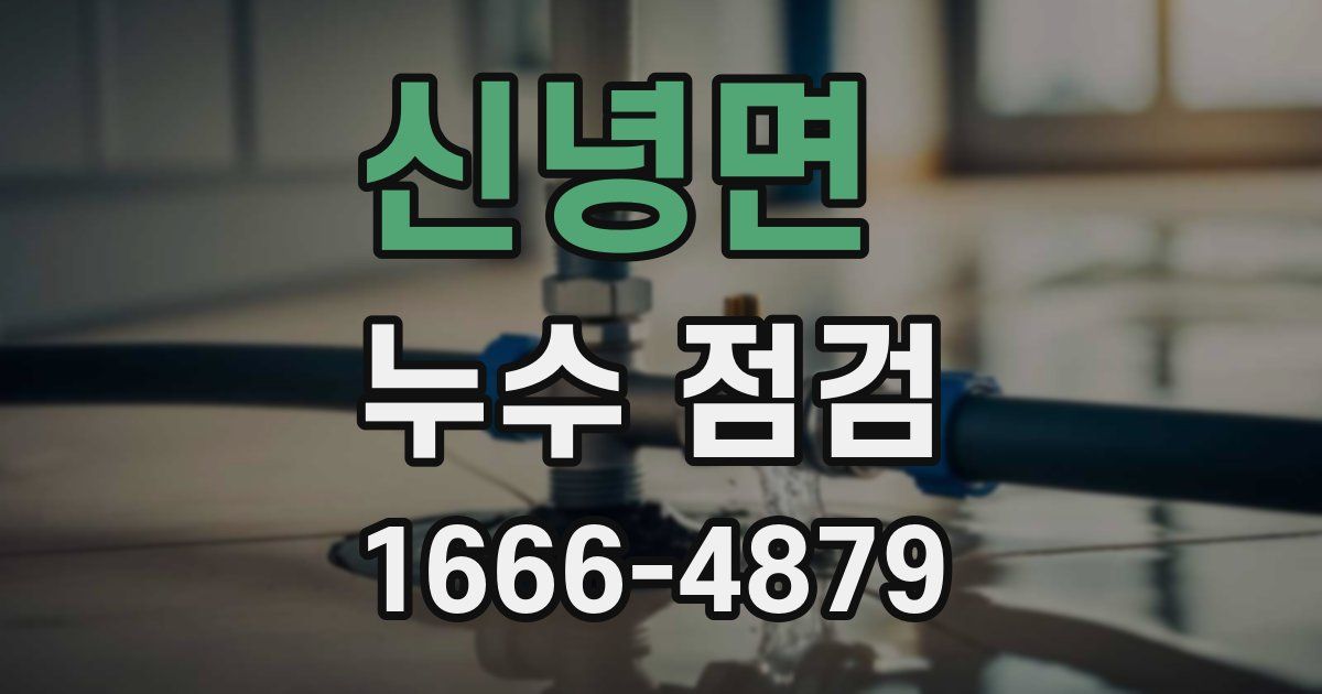 신녕면 누수 점검
