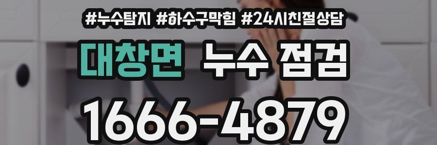 대창면 누수 점검