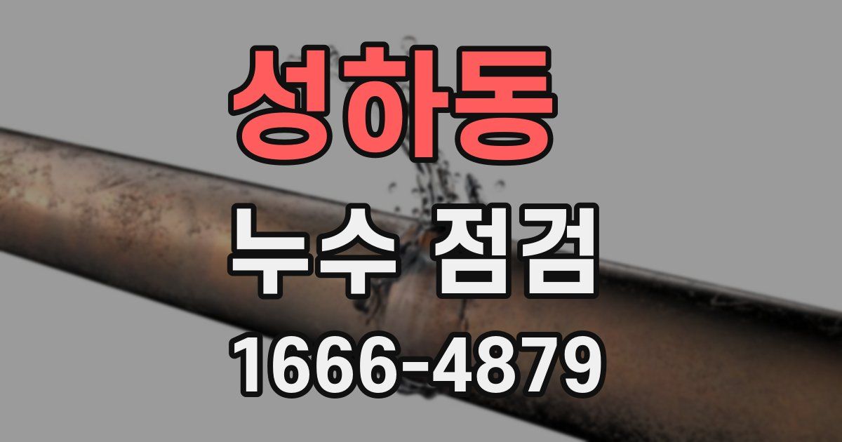 성하동 누수 점검