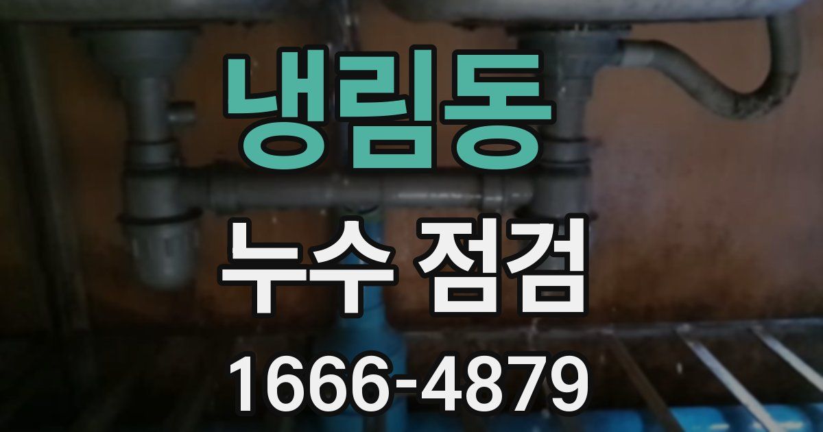 냉림동 누수 점검